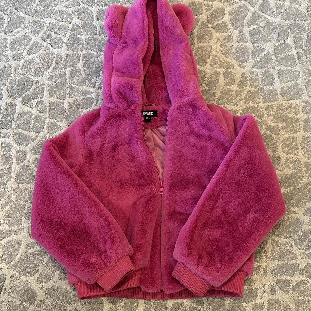 Apparis Vibrant Pink Faux Fur Jacket
